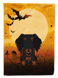Halloween Wire Haired Dachshund Black Tan Garden Flag Mailbox Decorative Yard Banner Outside Patio Artwork for Flower Beds, Garden Size, Multicolor