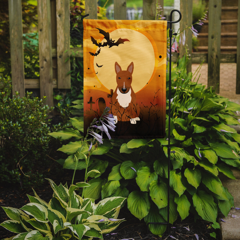 Halloween Bull Terrier Red Garden Flag Mailbox Decorative Yard Banner Outside Patio Artwork for Flower Beds, Garden Size, Multicolor