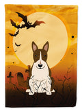 Halloween Bull Terrier Dark Brindle Garden Flag Mailbox Decorative Yard Banner Outside Patio Artwork for Flower Beds, Garden Size, Multicolor