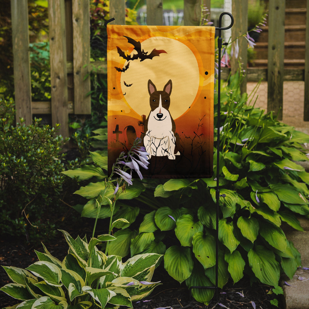 Halloween Bull Terrier Dark Brindle Garden Flag Mailbox Decorative Yard Banner Outside Patio Artwork for Flower Beds, Garden Size, Multicolor