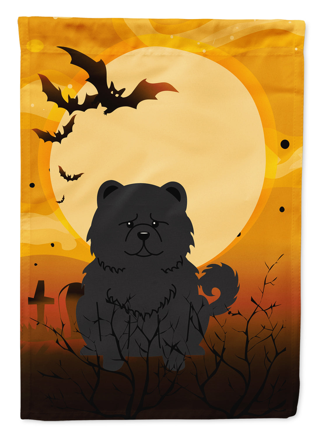 Halloween Chow Chow Black Garden Flag Mailbox Decorative Yard Banner Outside Patio Artwork for Flower Beds, Garden Size, Multicolor