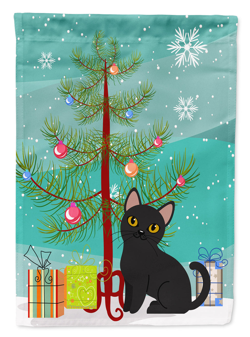 Bombay Cat Merry Christmas Tree Garden Flag Mailbox Decorative Yard Banner Outside Patio Artwork for Flower Beds, Garden Size, Multicolor
