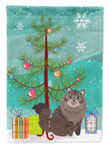 Siberian Cat Merry Christmas Tree Garden Flag Mailbox Decorative Yard Banner Outside Patio Artwork for Flower Beds, Garden Size, Multicolor