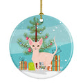 Sphynx Cat Merry Christmas Tree Ceramic Ornament Christmas Tree Hanging Decorations for Home Christmas Holiday, Party, Gift, 3 in, Multicolor