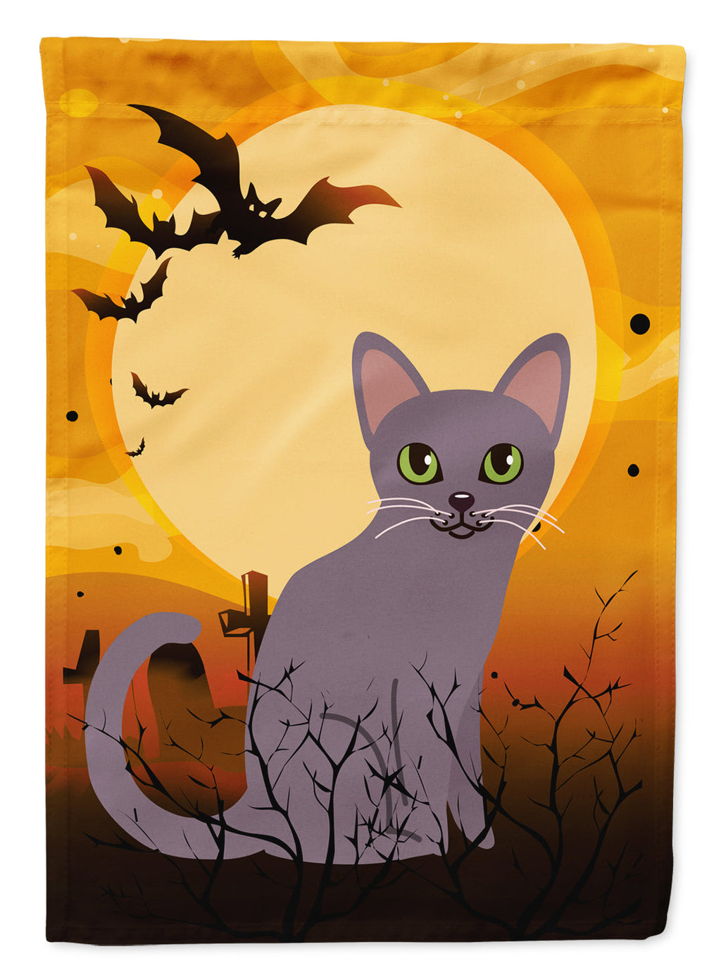 Halloween Korat Cat Garden Flag Mailbox Decorative Yard Banner Outside Patio Artwork for Flower Beds, Garden Size, Multicolor