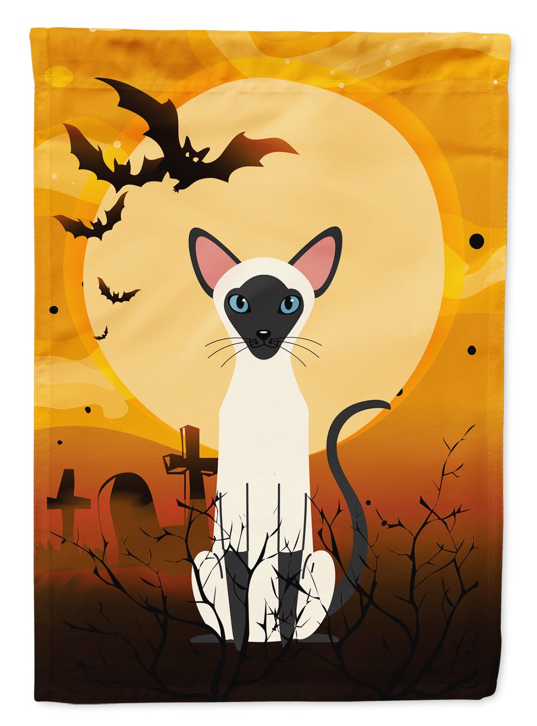 Halloween Siamese Cat Garden Flag Mailbox Decorative Yard Banner Outside Patio Artwork for Flower Beds, Garden Size, Multicolor