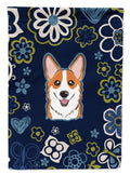 Blue Flowers Red Corgi Garden Flag Mailbox Decorative Yard Banner Outside Patio Artwork for Flower Beds, Garden Size, Multicolor