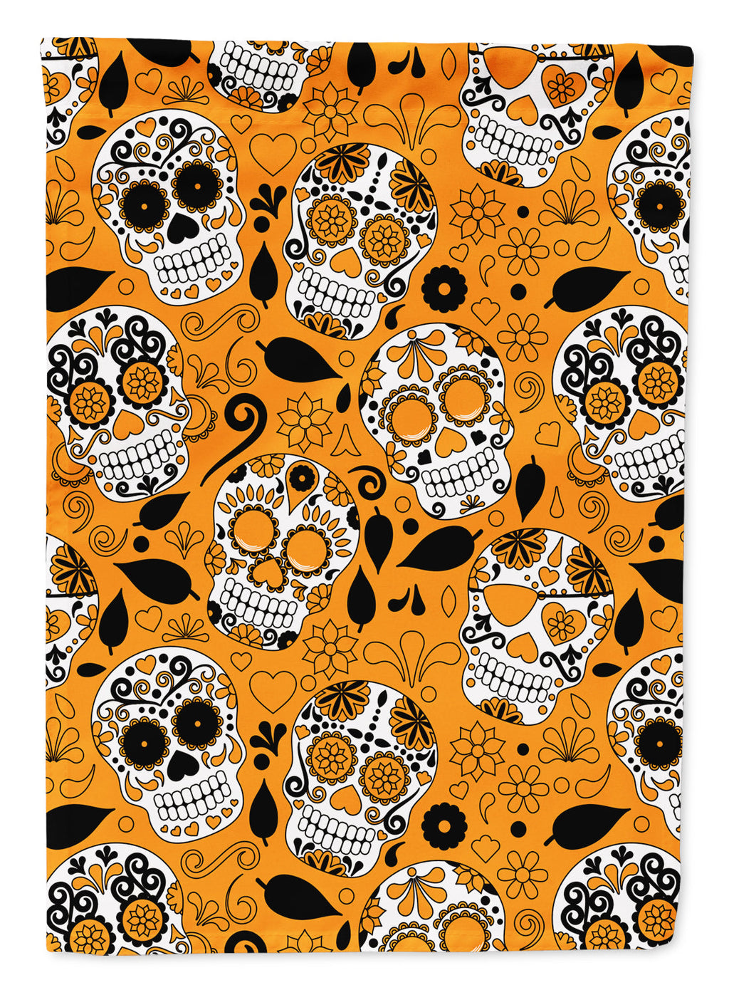 Day of the Dead Orange Garden Flag Mailbox Decorative Yard Banner Outside Patio Artwork for Flower Beds, Garden Size, Multicolor