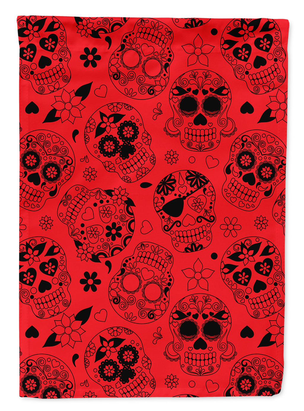 Day of the Dead Red Garden Flag Mailbox Decorative Yard Banner Outside Patio Artwork for Flower Beds, Garden Size, Multicolor