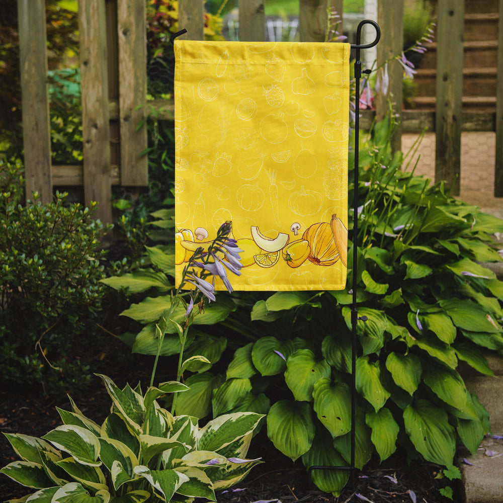 Fruits and Vegetables in Yellow Garden Flag Mailbox Decorative Yard Banner Outside Patio Artwork for Flower Beds, Garden Size, Multicolor