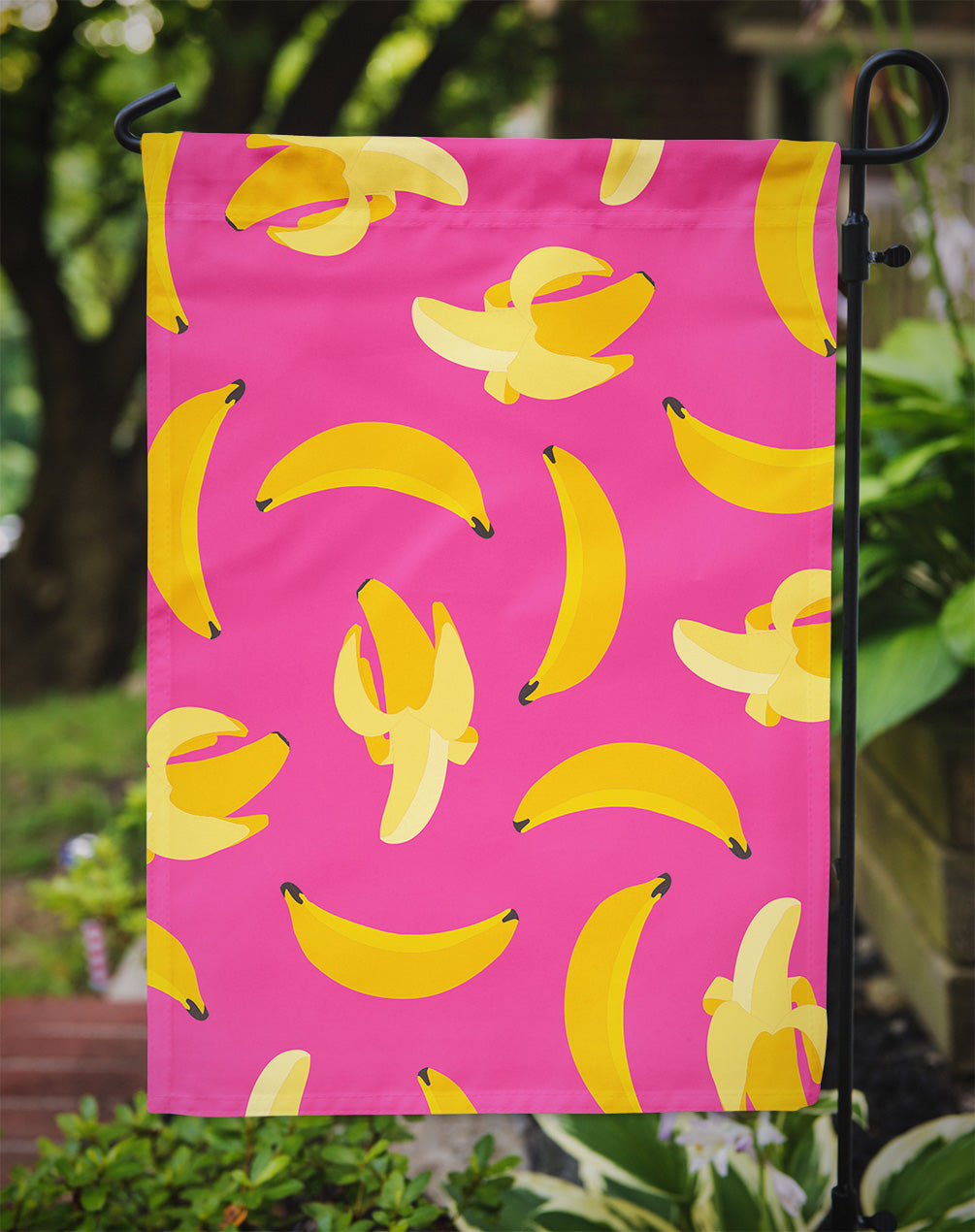Bananas on Pink Garden Flag Mailbox Decorative Yard Banner Outside Patio Artwork for Flower Beds, Garden Size, Multicolor