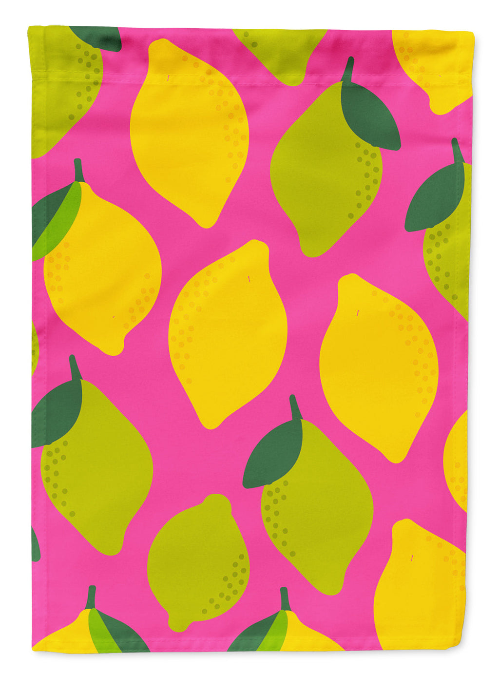 Lemons and Limes on Pink Garden Flag Mailbox Decorative Yard Banner Outside Patio Artwork for Flower Beds, Garden Size, Multicolor