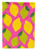 Lemons and Limes on Pink Garden Flag Mailbox Decorative Yard Banner Outside Patio Artwork for Flower Beds, Garden Size, Multicolor