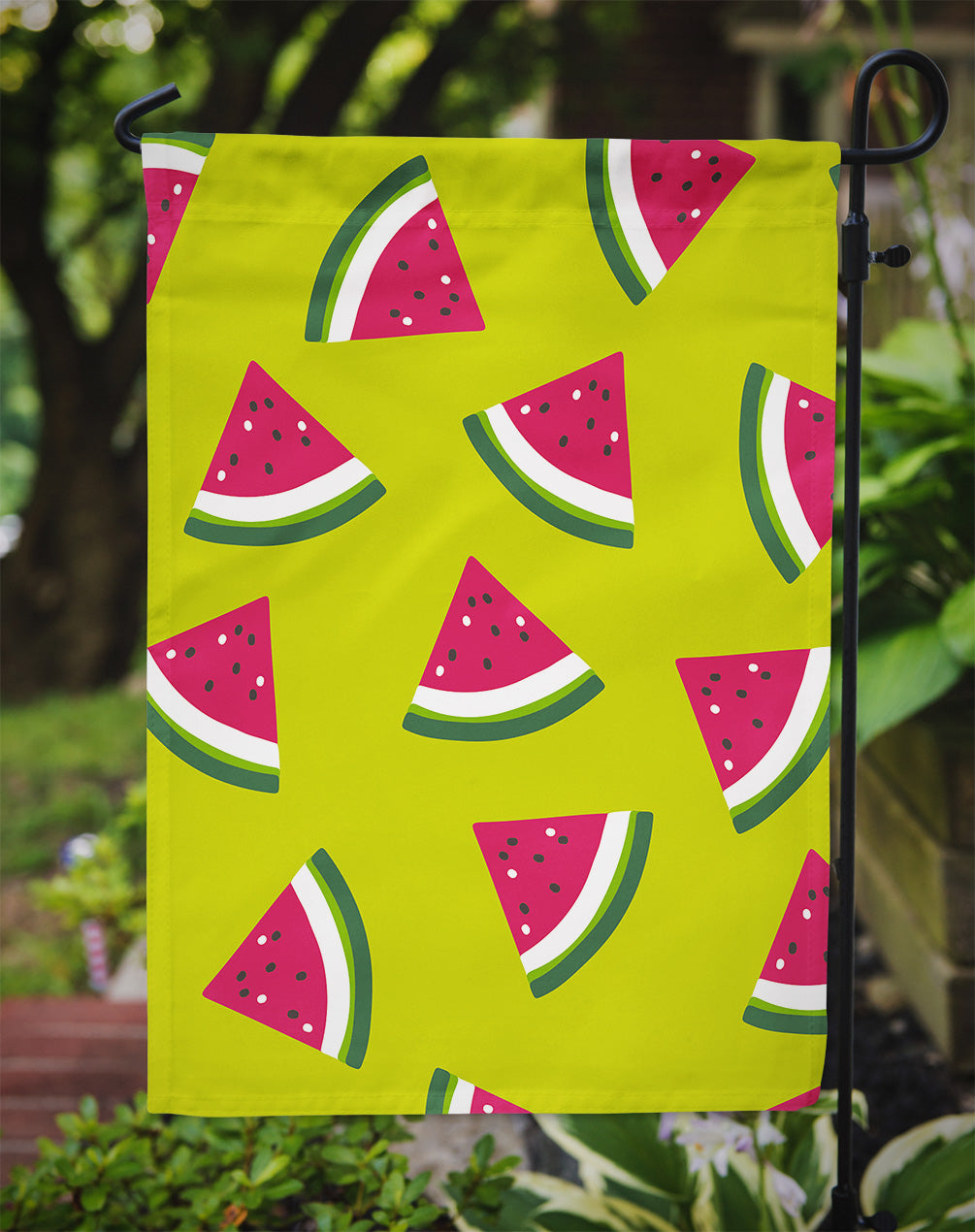 Watermelon on Lime Green Garden Flag Mailbox Decorative Yard Banner Outside Patio Artwork for Flower Beds, Garden Size, Multicolor