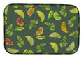 Lemons, Limes and Oranges Dish Drying Mat Absorbent Dish Drying Mat Pad for Kitchen Counter Dish Drainer Mat for Countertop, 14 x 21", Multicolor