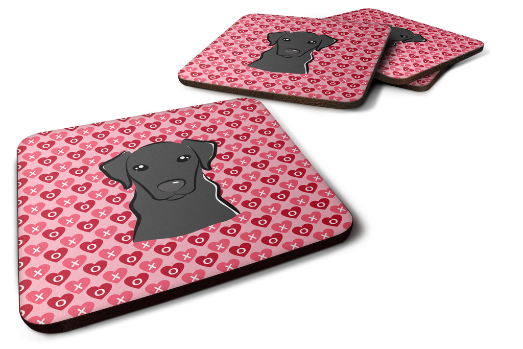 Black Labrador Hearts Foam Coaster BB5305FC