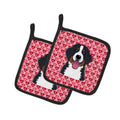 Bernese Mountain Dog Hearts Pot Holders - Set of 2 - Heat-Resistant Kitchen Essentials BB5307PTHD