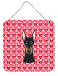 Doberman Pinscher Hearts Wall or Door Hanging Prints BB5315DS66
