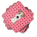 Wire Haired Fox Terrier Hearts Foam Coaster BB5317FC