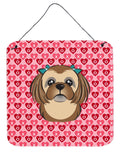 Chocolate Brown Shih Tzu Hearts Wall or Door Hanging Prints BB5319DS66