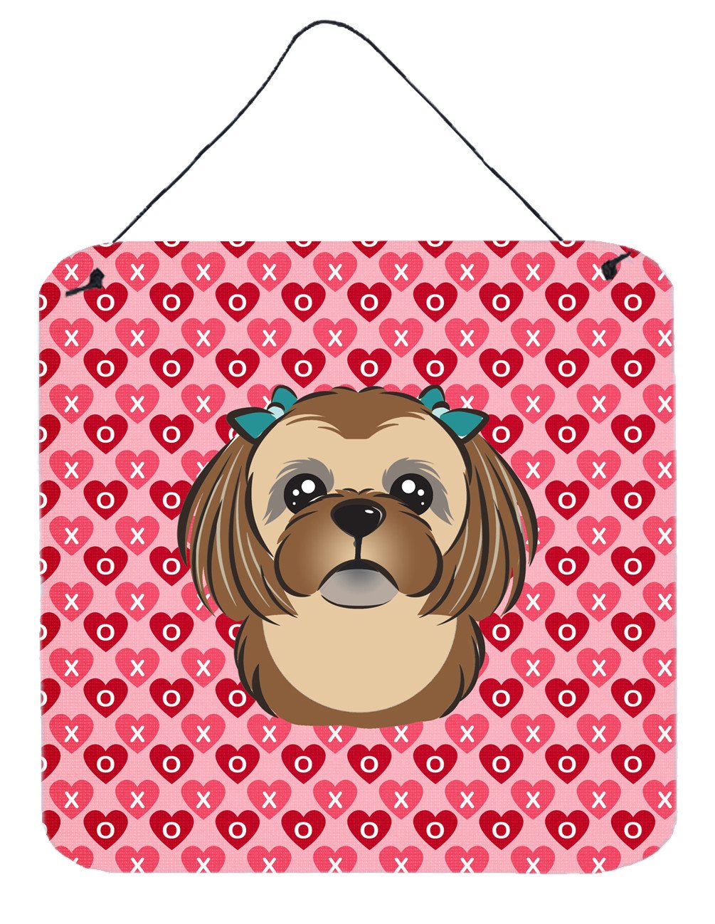 Chocolate Brown Shih Tzu Hearts Wall or Door Hanging Prints BB5319DS66