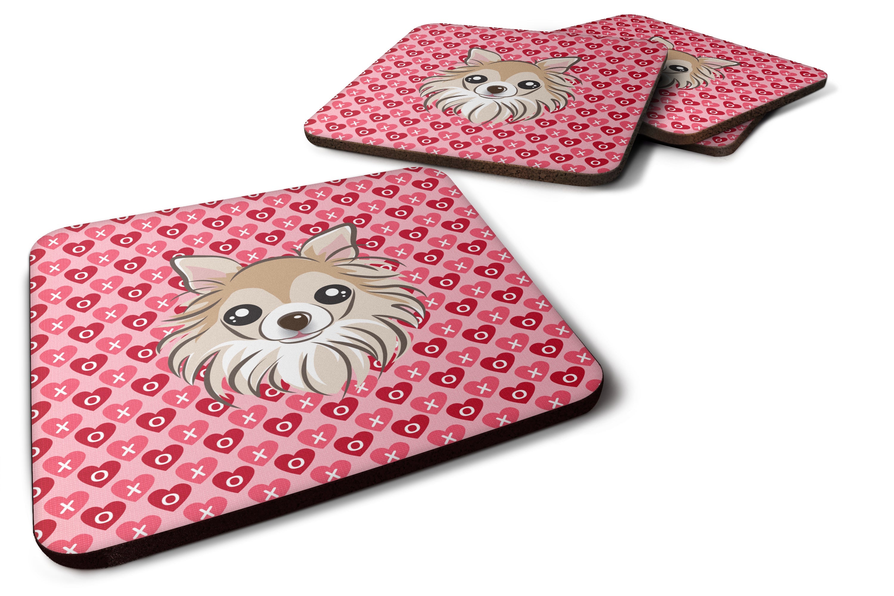 Chihuahua Hearts Foam Coaster  BB5321FC
