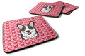 Tricolor Corgi Foam Coasters Set of 4 Cup Coasters for Indoor Outdoor, Tabletop Protection, Anti Slip, Mouse pad Material