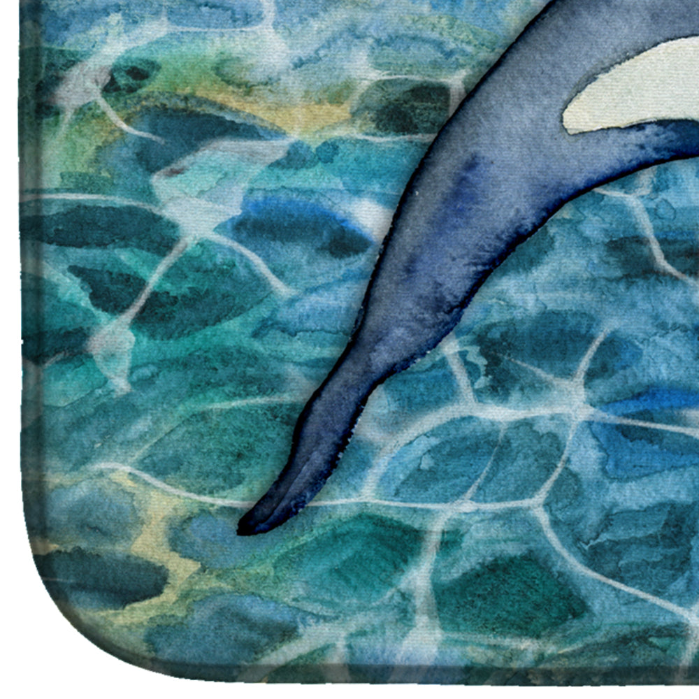 Killer Whale Orca #2 Dish Drying Mat Absorbent Dish Drying Mat Pad for Kitchen Counter Dish Drainer Mat for Countertop, 14 x 21", Multicolor