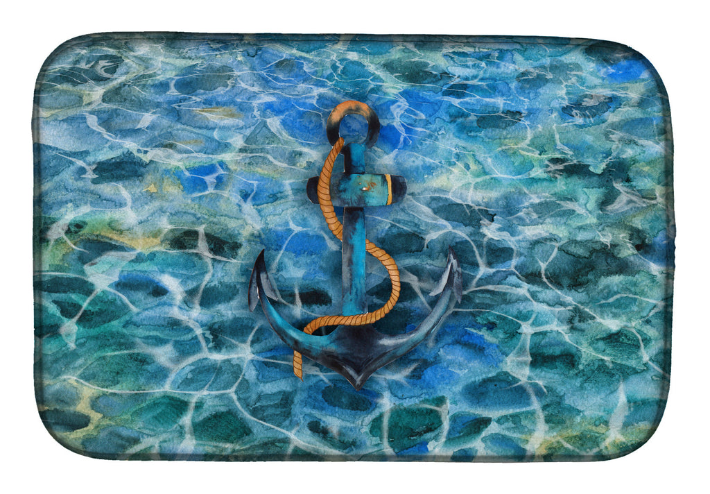 Anchor and Rope Dish Drying Mat Absorbent Dish Drying Mat Pad for Kitchen Counter Dish Drainer Mat for Countertop, 14 x 21", Multicolor