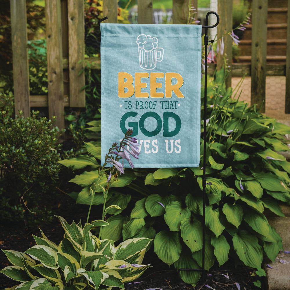 Beer is Proof God Loves You Garden Flag Mailbox Decorative Yard Banner Outside Patio Artwork for Flower Beds, Garden Size, Multicolor