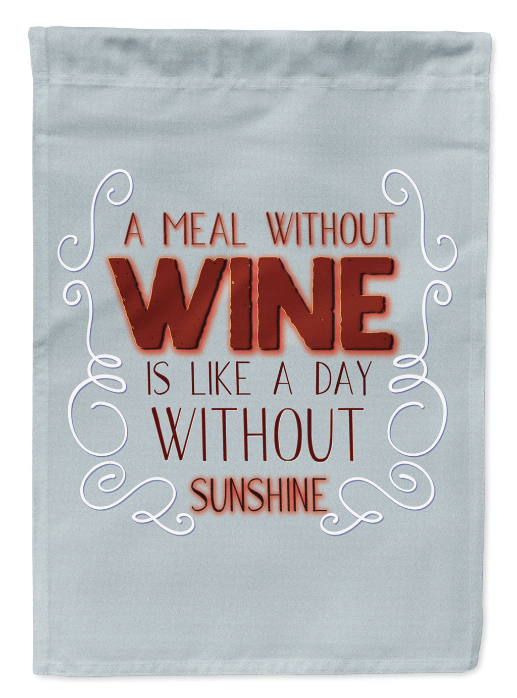 A Meal Without Wine Garden Flag Mailbox Decorative Yard Banner Outside Patio Artwork for Flower Beds, Garden Size, Multicolor