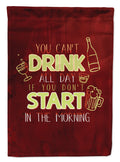 Start Drinking in the Morning Garden Flag Mailbox Decorative Yard Banner Outside Patio Artwork for Flower Beds, Garden Size, Multicolor