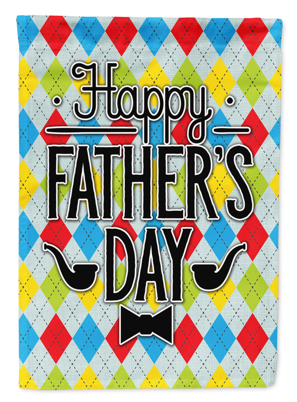 Happy Father's Day Argyle Garden Flag Mailbox Decorative Yard Banner Outside Patio Artwork for Flower Beds, Garden Size, Multicolor