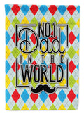 No 1 Dad in the World Argyle Garden Flag Mailbox Decorative Yard Banner Outside Patio Artwork for Flower Beds, Garden Size, Multicolor