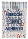 Freedom Must be Achieved Garden Flag Mailbox Decorative Yard Banner Outside Patio Artwork for Flower Beds, Garden Size, Multicolor
