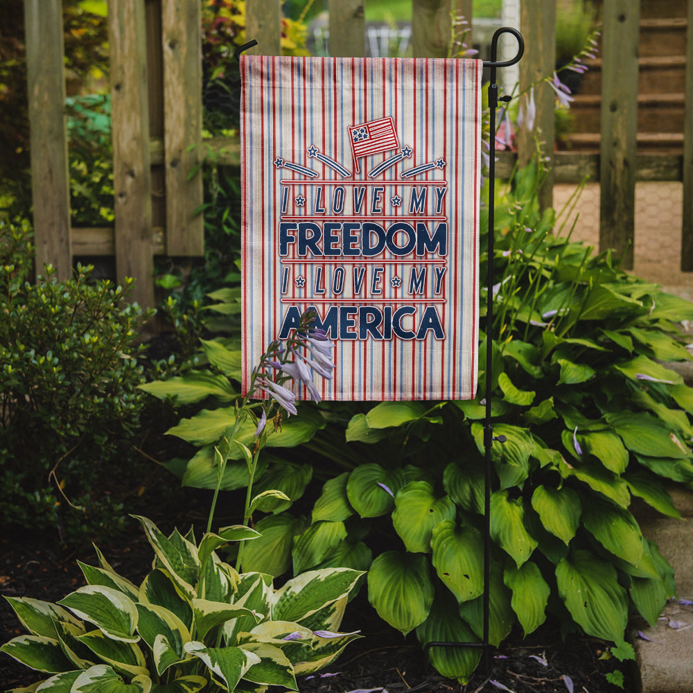 Freedom I Love America Garden Flag Mailbox Decorative Yard Banner Outside Patio Artwork for Flower Beds, Garden Size, Multicolor