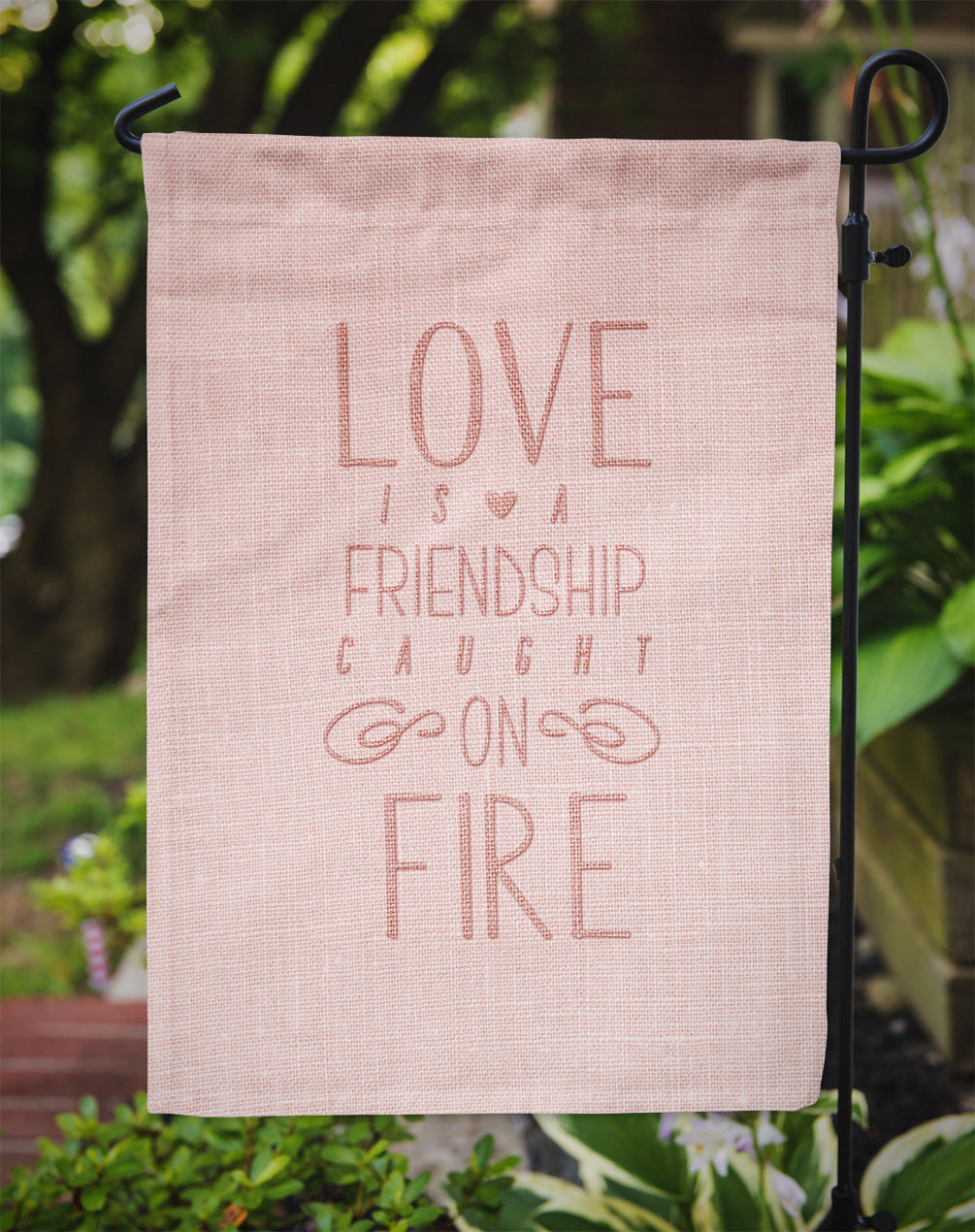 Love is a Friendship Garden Flag Mailbox Decorative Yard Banner Outside Patio Artwork for Flower Beds, Garden Size, Multicolor