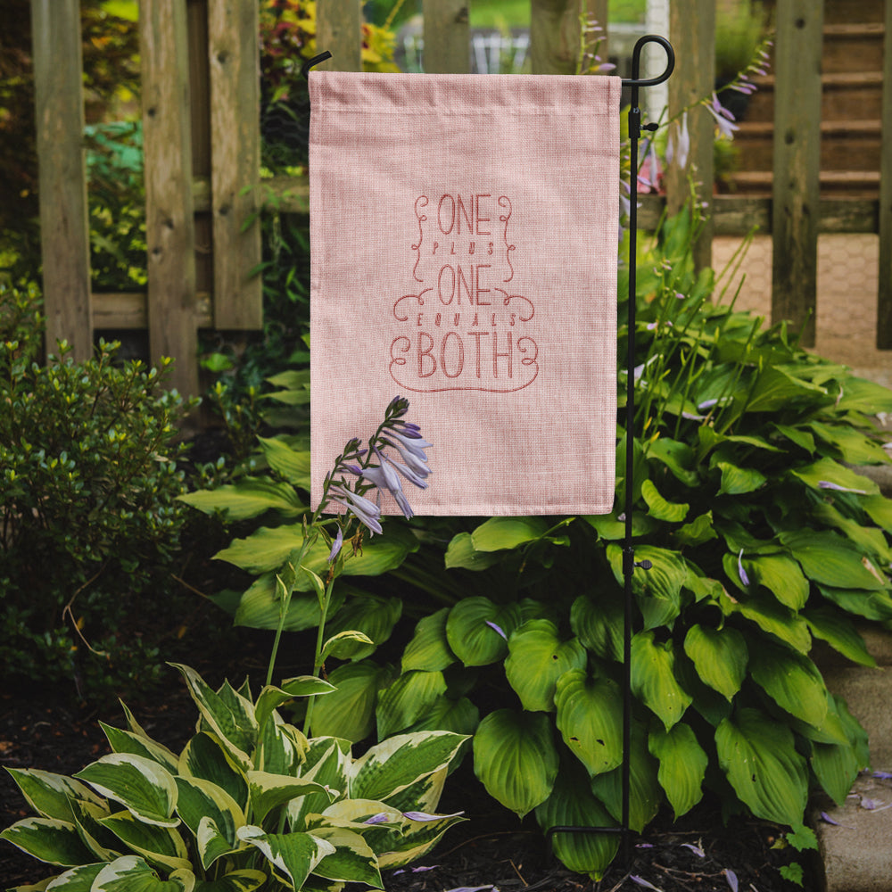 One Plus One Equals Both Garden Flag Mailbox Decorative Yard Banner Outside Patio Artwork for Flower Beds, Garden Size, Multicolor