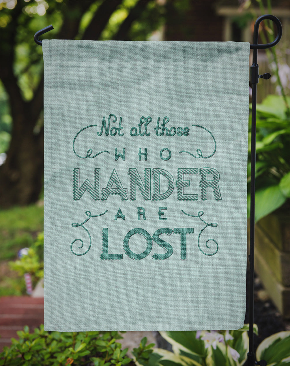 Not All Who Wander are Lost Garden Flag Mailbox Decorative Yard Banner Outside Patio Artwork for Flower Beds, Garden Size, Multicolor