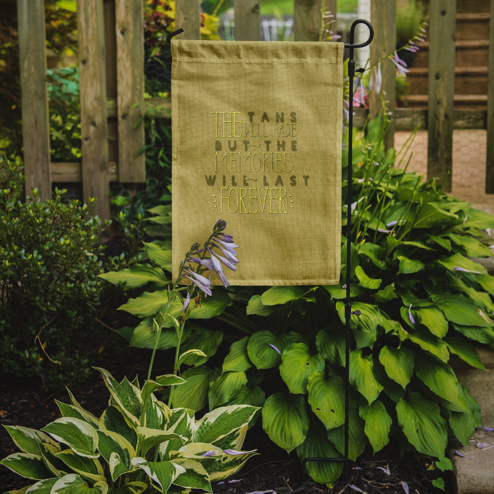 Tans Will Fade Memories Last Garden Flag Mailbox Decorative Yard Banner Outside Patio Artwork for Flower Beds, Garden Size, Multicolor
