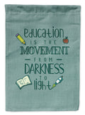 Education is Movement Teacher Garden Flag Mailbox Decorative Yard Banner Outside Patio Artwork for Flower Beds, Garden Size, Multicolor