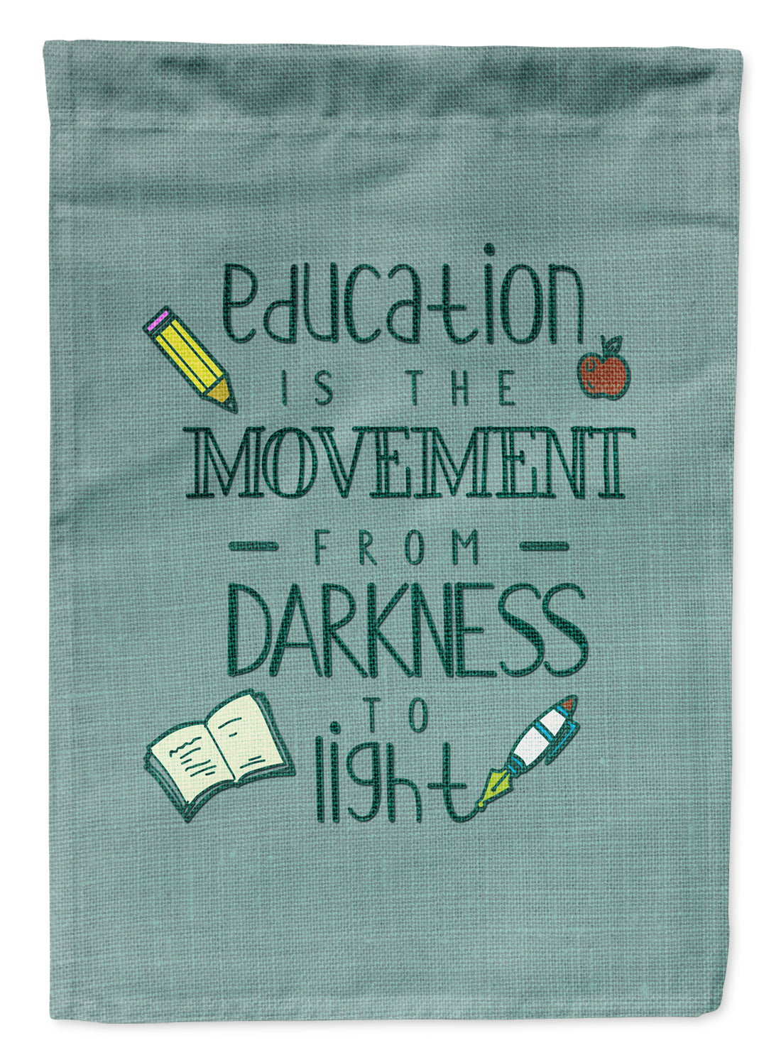 Education is Movement Teacher Garden Flag Mailbox Decorative Yard Banner Outside Patio Artwork for Flower Beds, Garden Size, Multicolor