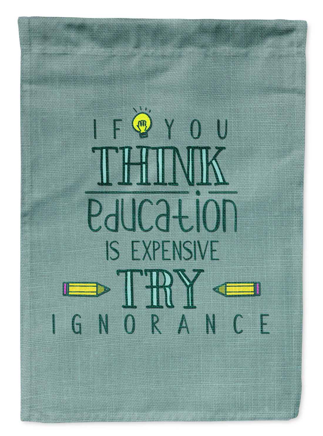 Education is Expensive Teacher Garden Flag Mailbox Decorative Yard Banner Outside Patio Artwork for Flower Beds, Garden Size, Multicolor
