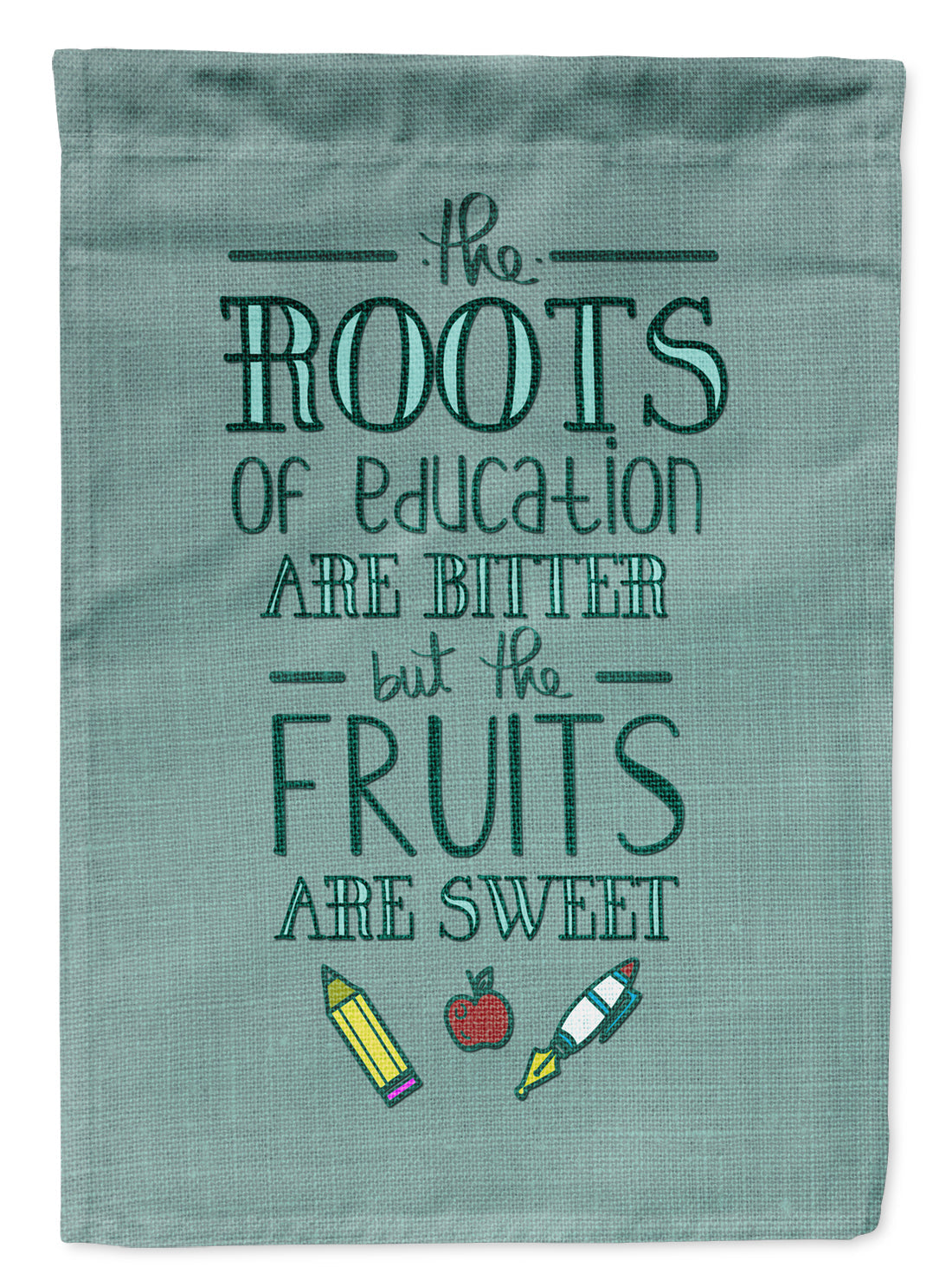 Education Fruits are Sweet Teacher Garden Flag Mailbox Decorative Yard Banner Outside Patio Artwork for Flower Beds, Garden Size, Multicolor
