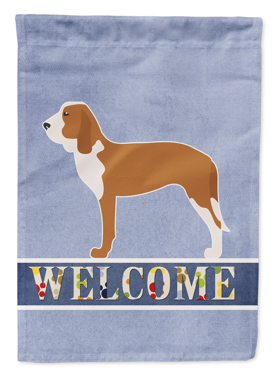 Spanish Hound Welcome Garden Flag Mailbox Decorative Yard Banner Outside Patio Artwork for Flower Beds, Garden Size, Multicolor