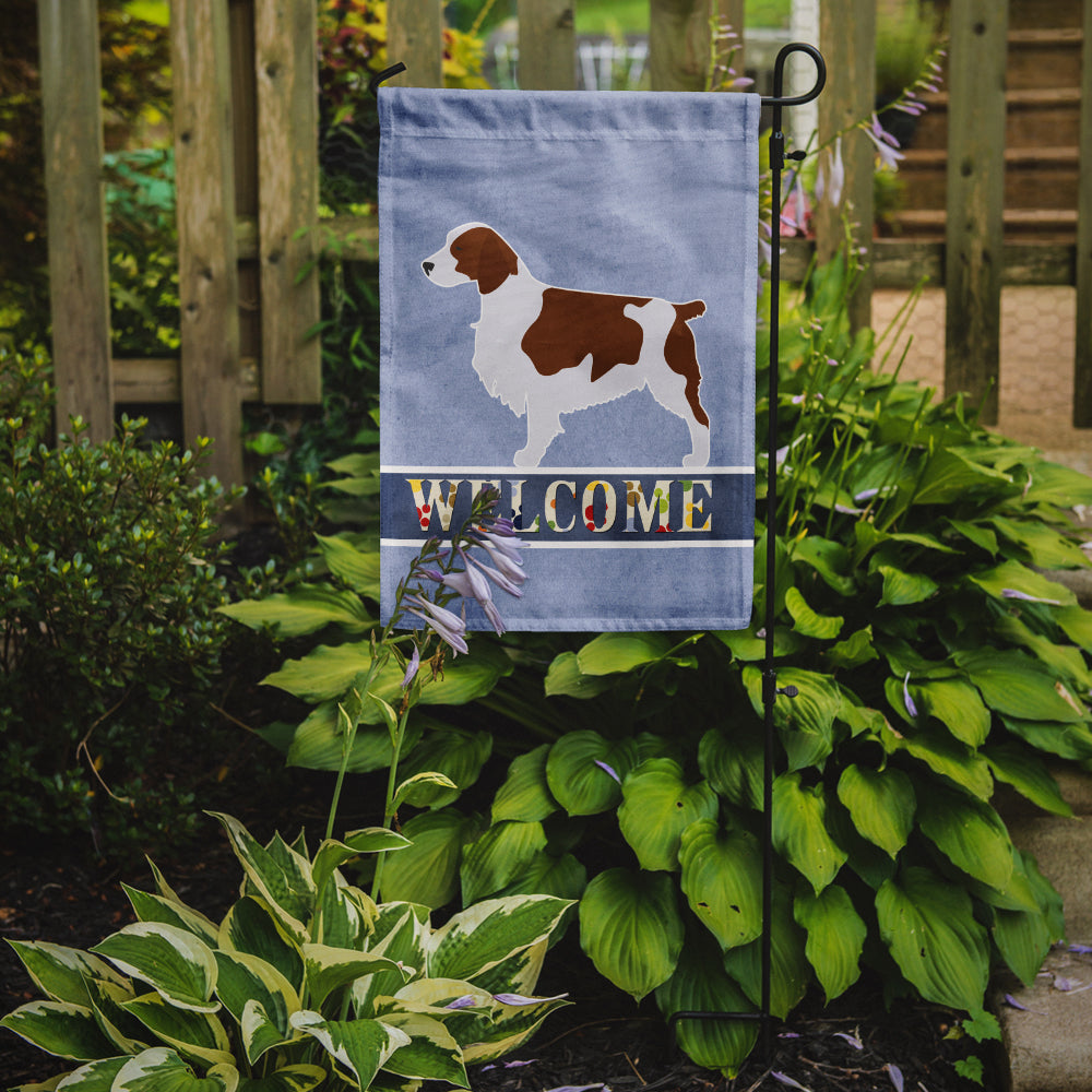 Welsh Springer Spaniel Welcome Garden Flag Mailbox Decorative Yard Banner Outside Patio Artwork for Flower Beds, Garden Size, Multicolor