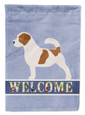 Jack Russell Terrier Welcome Garden Flag Mailbox Decorative Yard Banner Outside Patio Artwork for Flower Beds, Garden Size, Multicolor