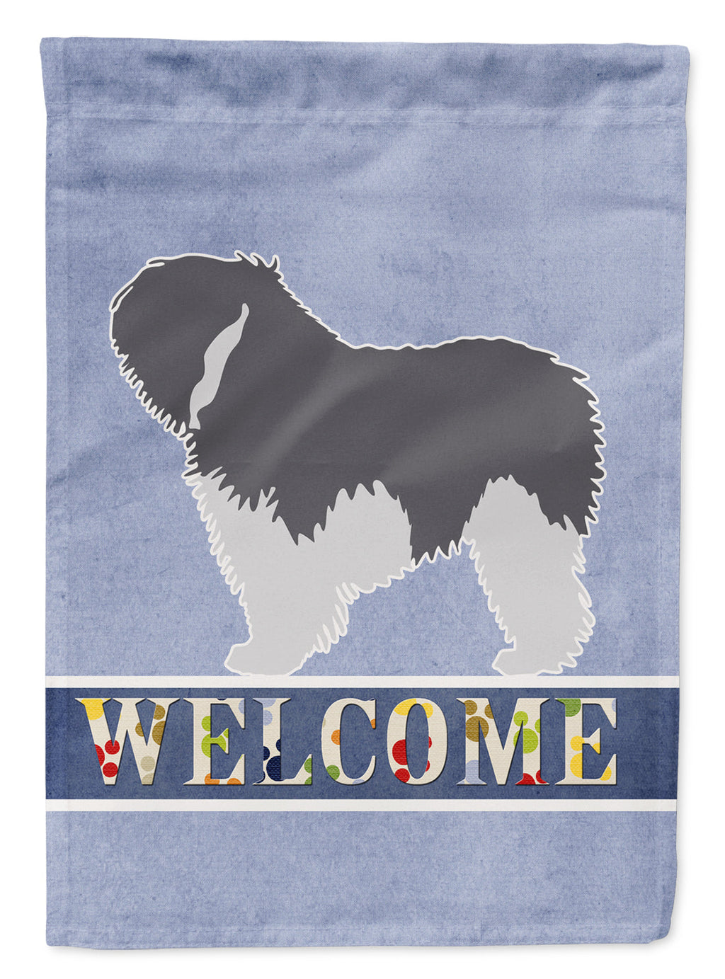 Polish Lowland Sheepdog Dog Welcome Garden Flag Mailbox Decorative Yard Banner Outside Patio Artwork for Flower Beds, Garden Size, Multicolor