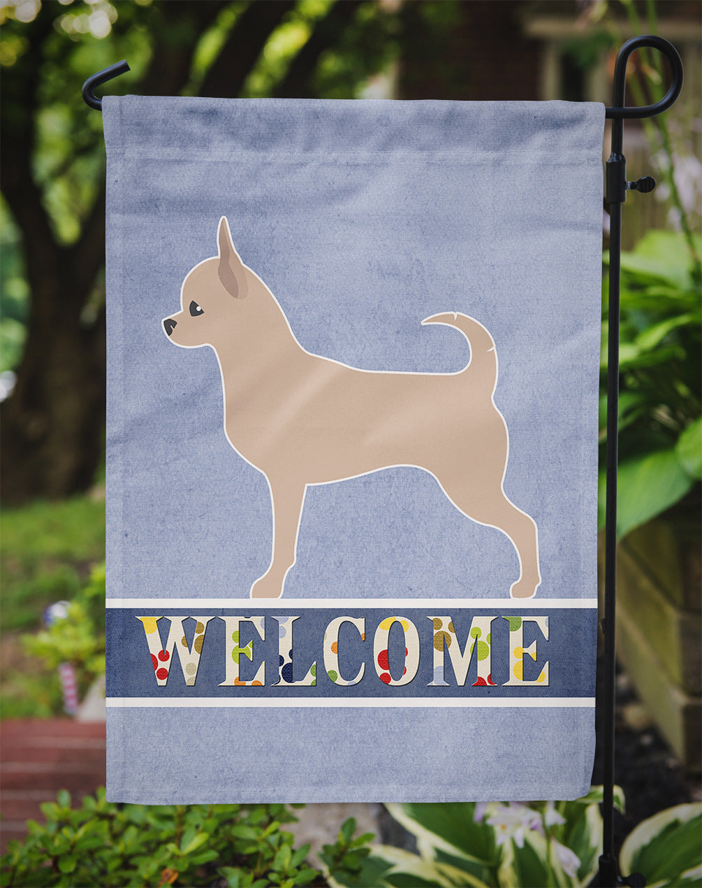 Chihuahua Welcome Garden Flag Mailbox Decorative Yard Banner Outside Patio Artwork for Flower Beds, Garden Size, Multicolor