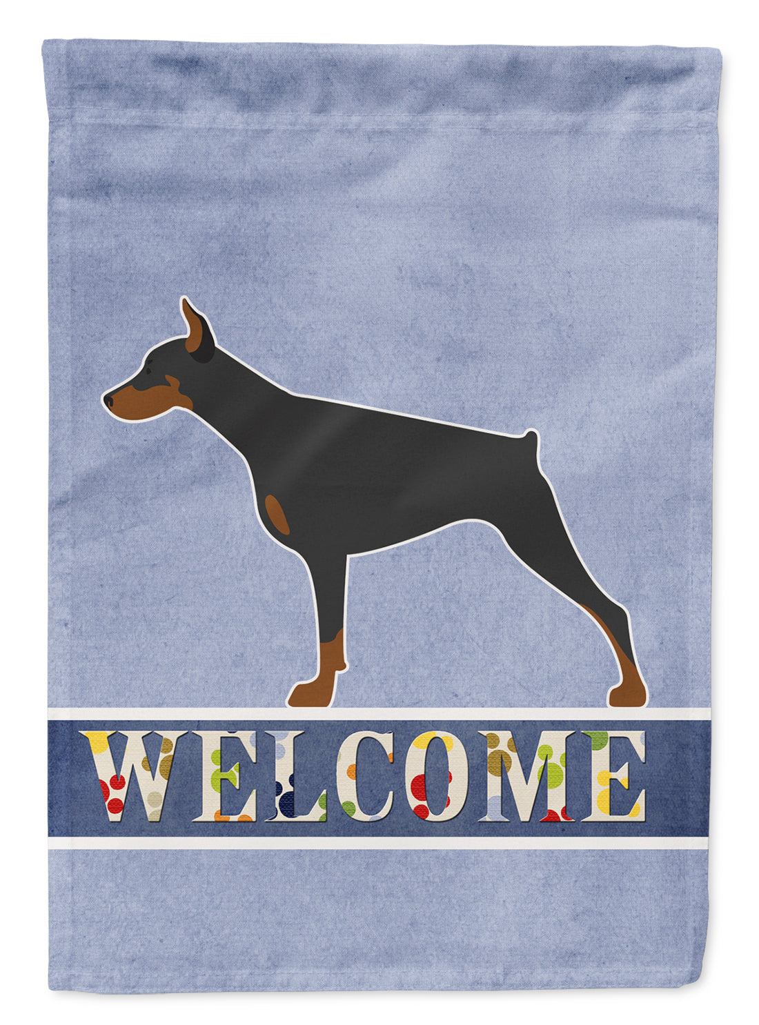 Doberman Pinscher Welcome Garden Flag Mailbox Decorative Yard Banner Outside Patio Artwork for Flower Beds, Garden Size, Multicolor